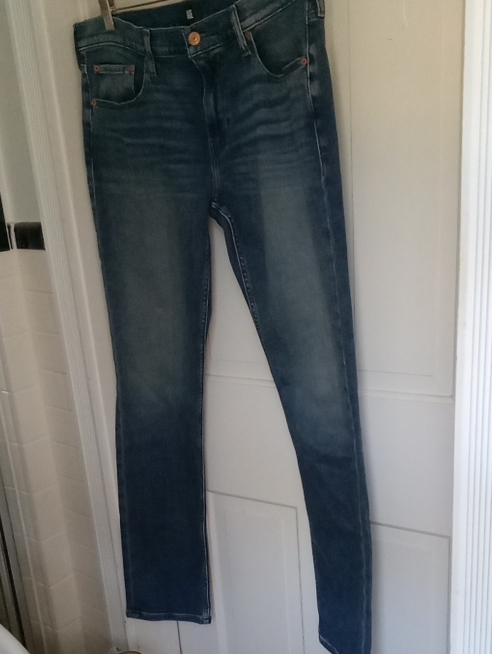 PAIGE Federal Slim Straight Leg Denim Jeans Men 34 Blue Medium Wash Modern Class